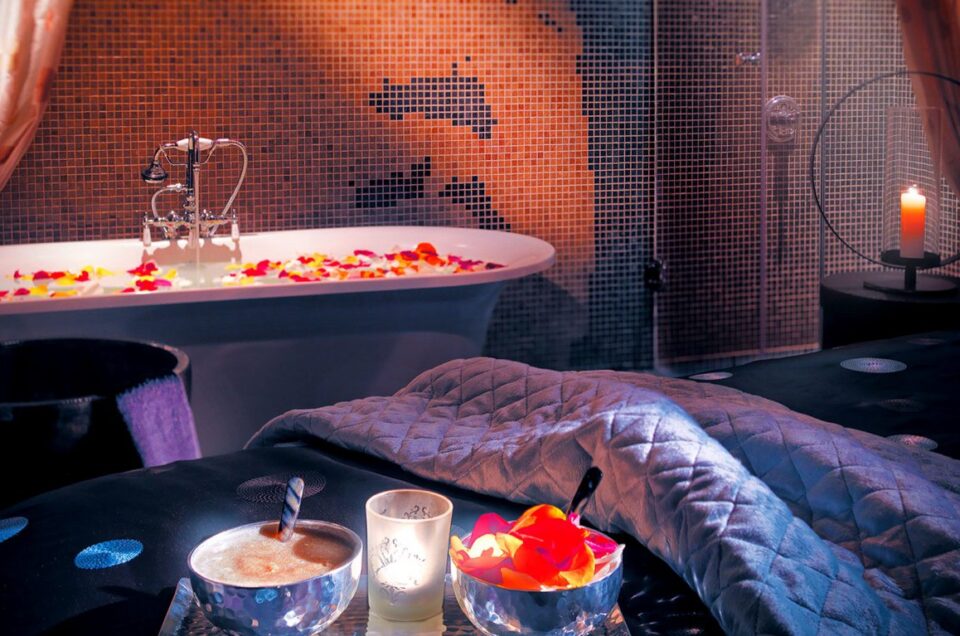 Client enjoying a rejuvenating mobile massage session with Ambience Aura Massage
